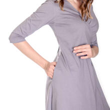 La Bebe™ Nursing Cotton Dress Donna Art.135984 Jade Maternity Nursing Dress Juoda medvilnė prieš / po motinystės suknelės