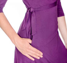 La Bebe™ Nursing Cotton Dress Donna Art.135984 Jade Maternity Nursing Dress Juoda medvilnė prieš / po motinystės suknelės