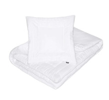 La Bebe™ NO Satin Set Blanket(135)+Pillow Art.142989 White Komplekts  sega (sedziņa) un spilvens  100x135/40x40 сm