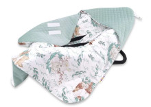 MimiNu Swaddle Art.143528 Высококачественное детское двухстороннее легкое одеяло-конверт с капюшоном (90x90 см)