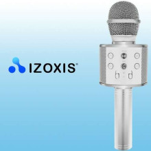 Izoxis Microfone Art.22188 Silver Karaoke mikrofons