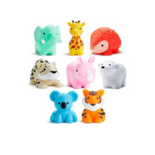 MUNCHKIN vannas rotaļlietas - savvaļas dzīvnieki, 8 gab., 9m+, 012543