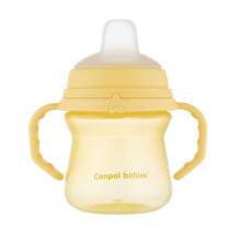 CANPOL BABIES krūzīte ar silikona snīpi, FirstCup, 150ml, dzeltena, 56/614_yel