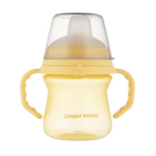 CANPOL BABIES krūzīte ar silikona snīpi, FirstCup, 150ml, dzeltena, 56/614_yel