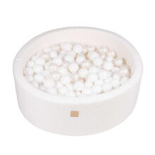 MeowBaby® Boucle Round Ball Art.146277 Pilkas džiunglių sausas baseinas su kamuoliukais (250vnt.)