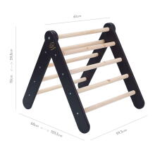 MeowBaby®  Wooden Pikler Art.146285 Black