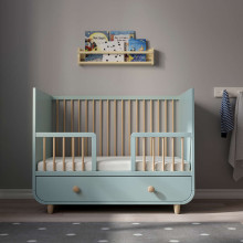 MYLLRA Art.804.626.19 bērnu gultiņa ar atvilktni, 60x120 cm, tirkīzzilā krāsā
