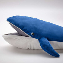 BLAVINGAD Art.005.221.13 mīkstā rotaļlieta, 100 cm, zilais valis