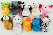 Ikonka Art.KX9173 Puppet stuffed animal mascots set of 10 pieces