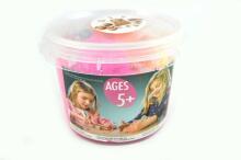 Ikonka Art.KX9509 Kinetinis smėlis 350 g kibirėlyje + 8 formelės