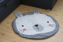 Ikonka Art.KX7618 Baby mat round grey rabbit 85cm