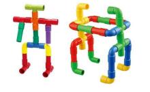 Ikonka Art.KX7805 Educational building blocks - Water pipes with accessories 170el