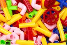 Ikonka Art.KX7806 Educational building blocks - Water pipes with accessories 340el
