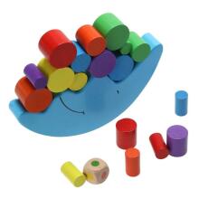 Ikonka Art.KX7295 Balansuojantis mėnulio medinis montessori vikrumo žaidimas