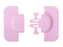 Ikonka Art.KX6314_2 Kampinis apsauginis užraktas šaldytuvo spintelėms rožinės spalvos