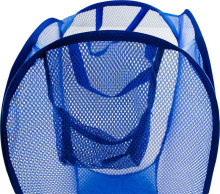 Ikonka Art.KX9139_2 Organiser laundry basket toy clothes folding basket navy blue