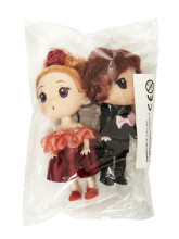 Ikonka Art.KX6362 Dollhouse doll girl + boy set of 2pcs. 12cm