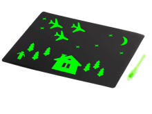Ikonka Art.KX6218 Magiškos šviesos piešimo lenta + UV rašiklio kūrybinis rinkinys