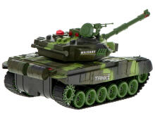 Ikonka Art.KX8714_1 RC didelis karinis tankas 9995 didelis 2,4 GHz žalias