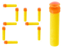 Ikonka Art.KX6152 Su NERF suderinamos rodyklės aumnicia geltonos spalvos 24vnt.