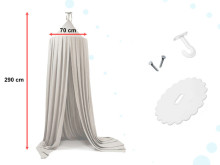 Ikonka Art.KX6104_1 Canopy curtain tipi tent hanging grey