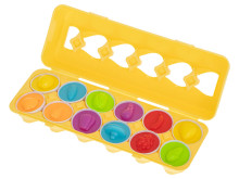 Ikonka Art.KX5965 Educational sorter puzzle match shapes fruit eggs 12pcs
