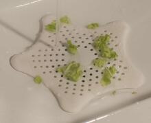Ikonka Art.KX9952_2 Silikoninis sietelis kriauklei baltos spalvos kriauklei
