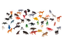 Ikonka Art.KX5844 Figūriņas jūras dzīvnieki savvaļas dinozauri komplekts mix 48gab