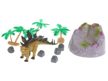 Ikonka Art.KX5840 Gyvūnų figūrėlės dinozaurai 7 vnt. + kilimėlis ir priedai