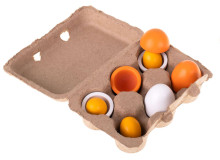 Ikonka Art.KX7273 Play eggs removable wooden yolks
