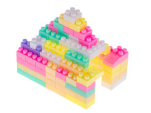 Ikonka Art.KX5671 Spatial bricks educational BOX 174el. pastel