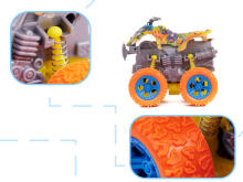 Ikonka Art.KX5662 Sunkvežimis monstras visureigis su keturračiu pavara geltonas 1:36