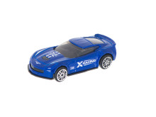 Ikonka Art.KX5586_3 Metalinis lenktyninis automobilis mėlynos spalvos 7,5 cm