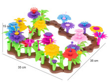 Ikonka Art.KX5455 Building blocks Flower garden flowers building set 104el.