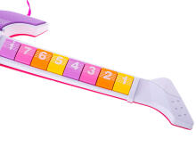 Ikonka Art.KX5468 Elektrinė roko gitara su mikrofonu violetinės spalvos