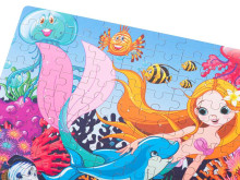 Ikonka Art.KX5364_1 Wooden jigsaw puzzle in a tin mermaid 100el