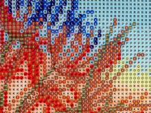 Ikonka Art.KX5259_7 Diamond embroidery mosaic set 5D dandelion