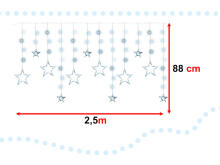 Ikonka Art.KX5248_1 LED star curtain lights 2.5m 138LED cold white