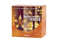 Ikonka Art.KX5248_1 LED star curtain lights 2.5m 138LED cold white