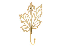 Ikonka Art.KX5226_1 Hook metal handle gold leaf maple 17cm