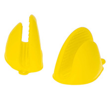 Ikonka Art.KX5215_2 Heat silicone kitchen glove yellow 2 pieces