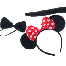 Ikonka Art.KX5050 Costume headband bow tie tail set mouse