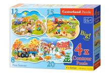 Ikonka Art.KX4794 CASTORLAND Dėlionė 4in1 Keturi metų laikai - Keturi metų laikai