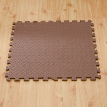 Ikonka Art.KX7464 Bērnu putuplasta paklājiņš puzle brūns 60x60 4gab