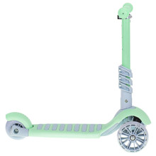 Ikonka Art.KX6625 Tricycle scooter with balance seat mint grey LED
