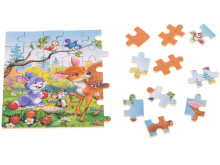 Ikonka Art.KX5298 Fairy tale jigsaw puzzle in a tin of roe deer 60el