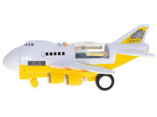 Ikonka Art.KX5987 Transporterio lėktuvas + 6 automobiliai, statybinės transporto priemonės, šoninės/priekinės