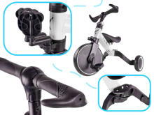 Ikonka Art.KX5377 Trike Fix Mini krosinis triratukas 3in1 su pedalais baltas