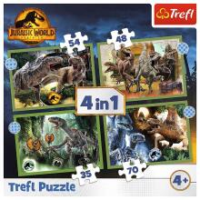 TREFL JURASSIC PARK 35+48+54+70 dėlionių rinkinys „Juros periodo parkas“