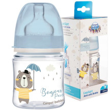 Canpol babies Art.35/231_blu Easy Start BONJOUR PARIS  Plata kakla barošanas pudelīte Anti-colic 120ml